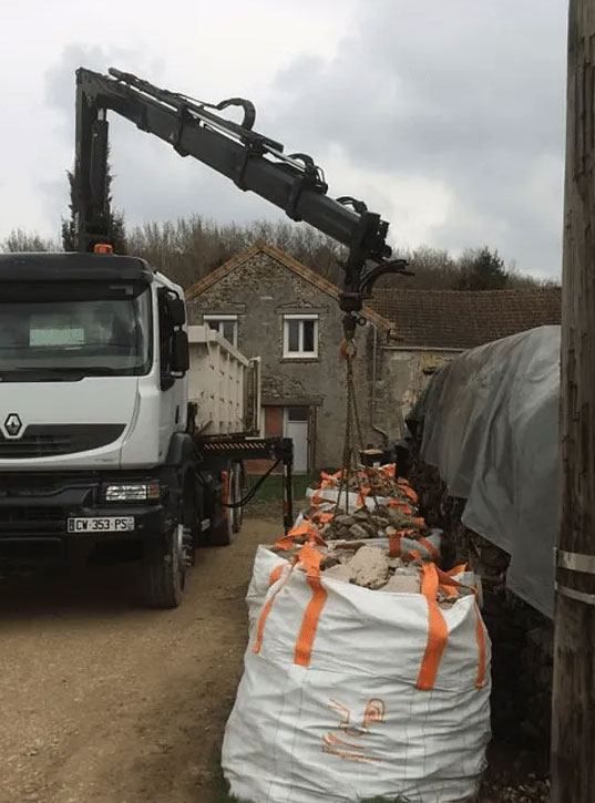 Batisac : Faites enlever chez vous 1500kg de déchets de chantier.